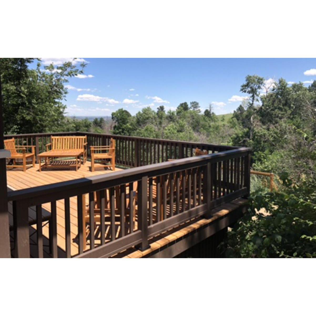 The view from the deck at the cottage. Get ready for some social distanced dancing and scenic photo ops here!