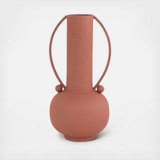 Orb Handle Textured Vase