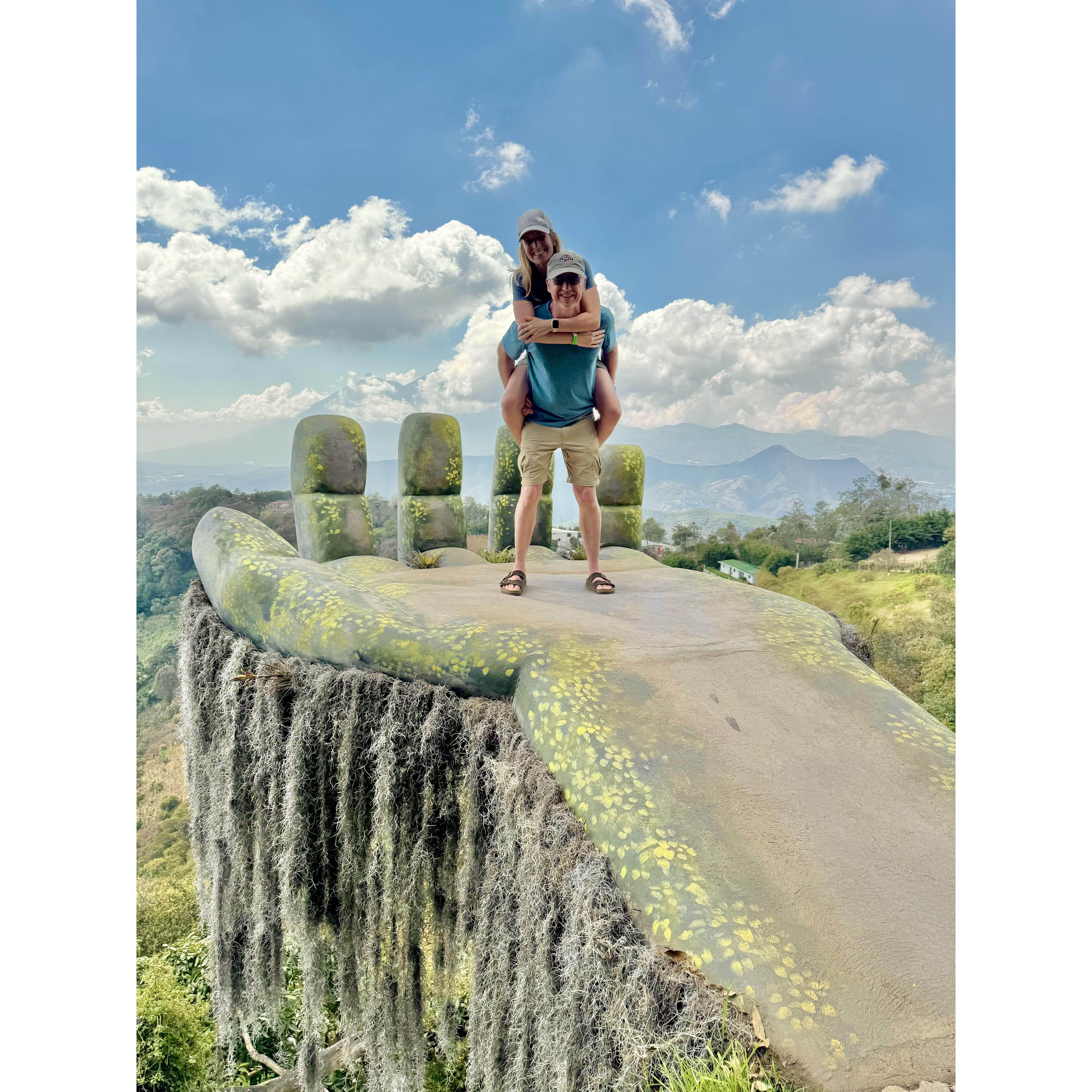 The day before climbing Acatenango in Antigua, Guatemala