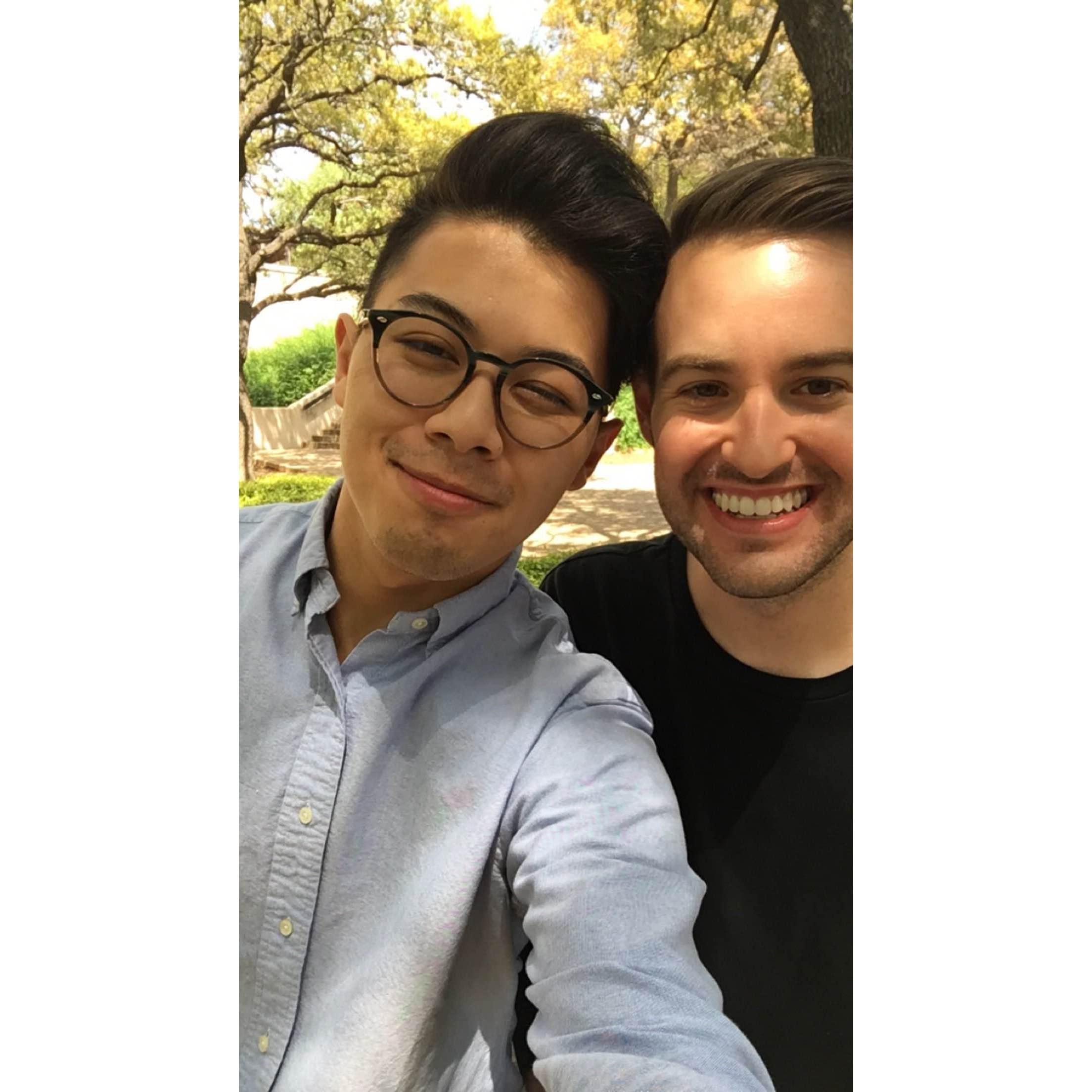 Our first date - March 2016 in Downtown Austin, UT Campus