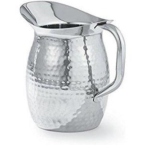 Artisan 2-Quart Stainless Steel Serving Pitcher with Hammered Texture