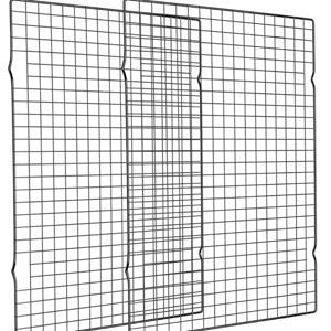 Briout Cooling Rack for Baking, 2-Pack 16x10 Inches Baking Rack, Thick Wire Cookie Rack for Cooking, Roasting, Grilling, Drying, Oven Safe, Fits Half Sheet Pan, Black