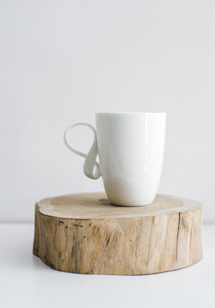 White Porcelain Mobius Cup