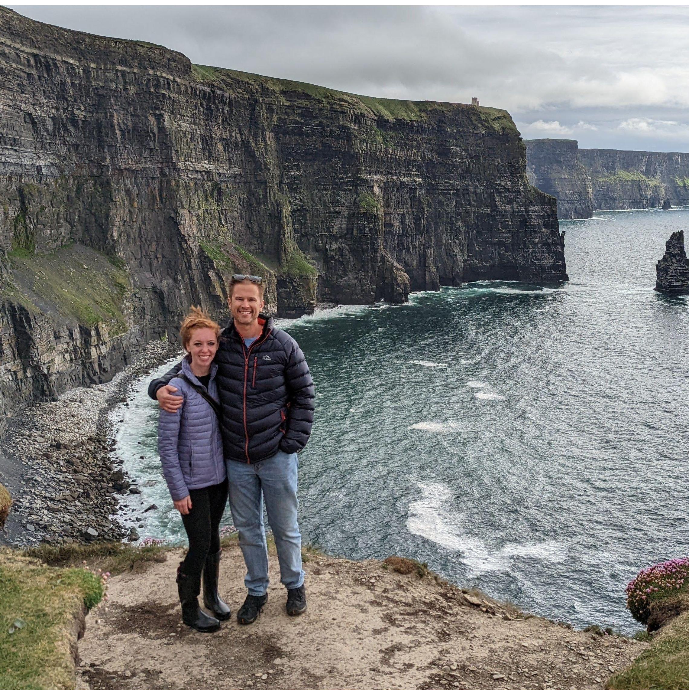 The point of engagement.  With a 300 foot fall as the alternative, Alyssa was given little choice...