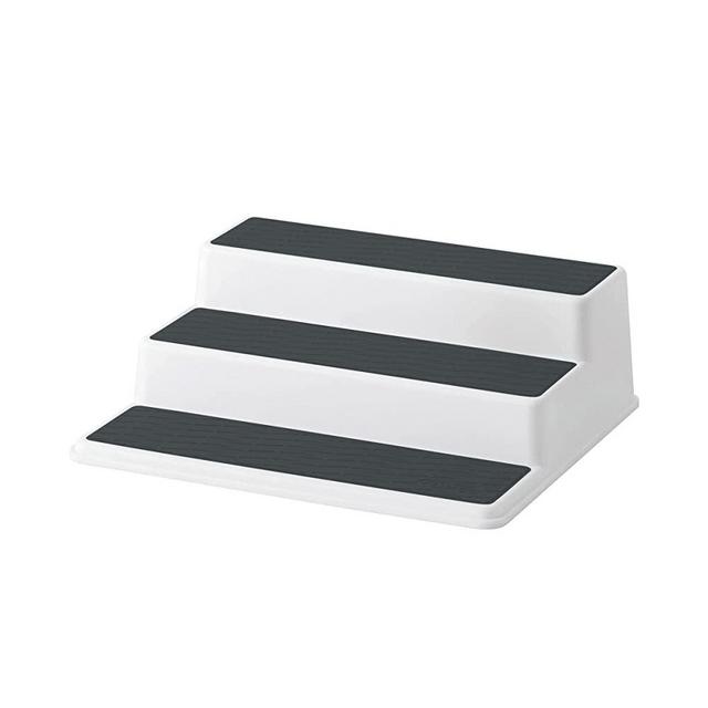 Copco Basics Non-Skid 3 Tier Cabinet Organizer, 10-Inch, Dark Gray