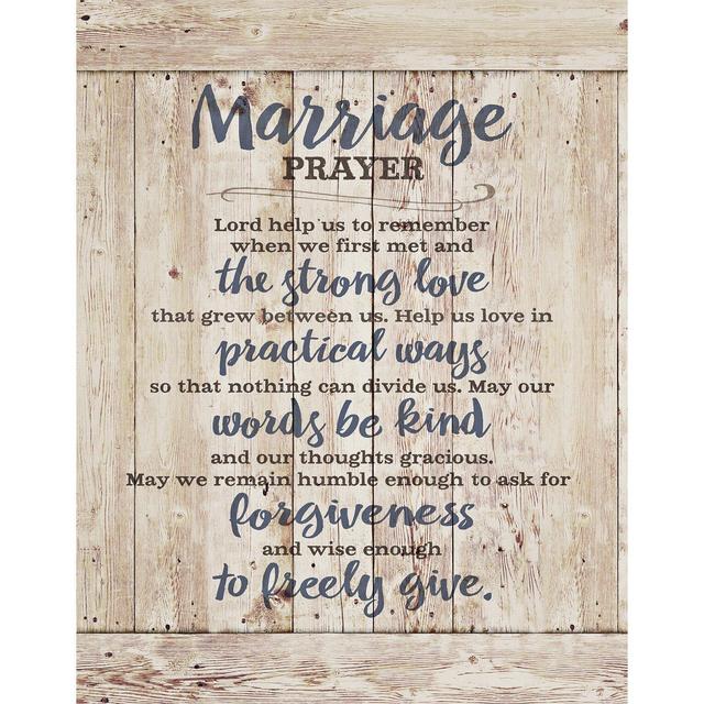 Frisange Marriage Prayer Plaque