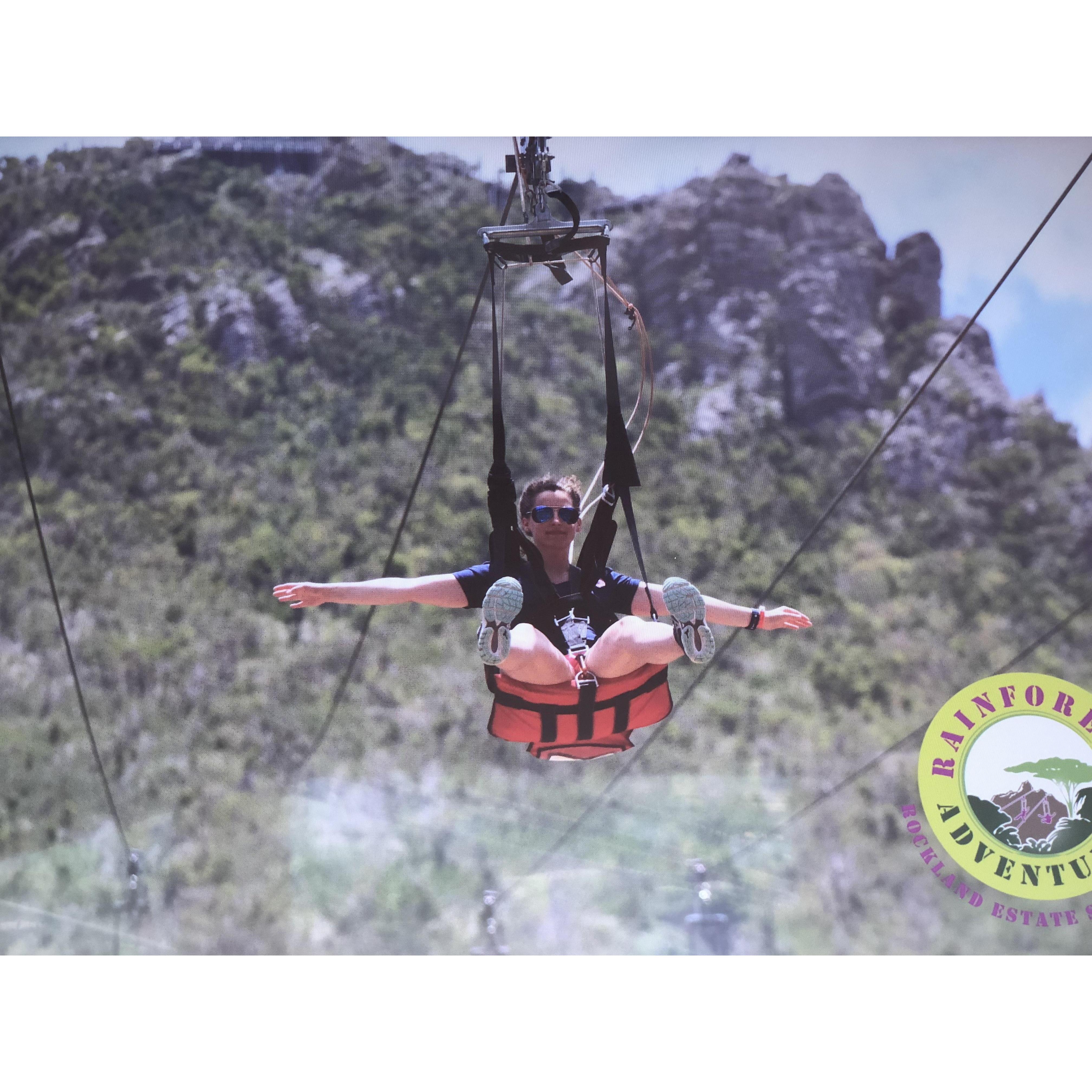 Year 2 - Abby on the other hand was 100% in her element on the zip!