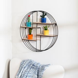 4-Tier Circular Decorative Wall Shelf