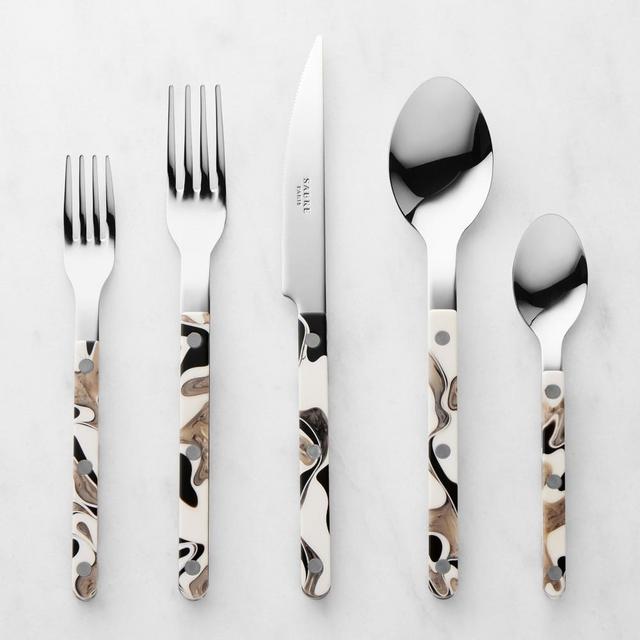 Sabre Bistrot 5-Piece Flatware Set, Dune Ivory