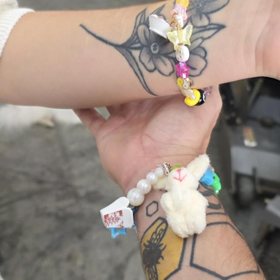 Matching bracelets Ciearra made to match with Michael for Soundhaven 2025.👽🛸