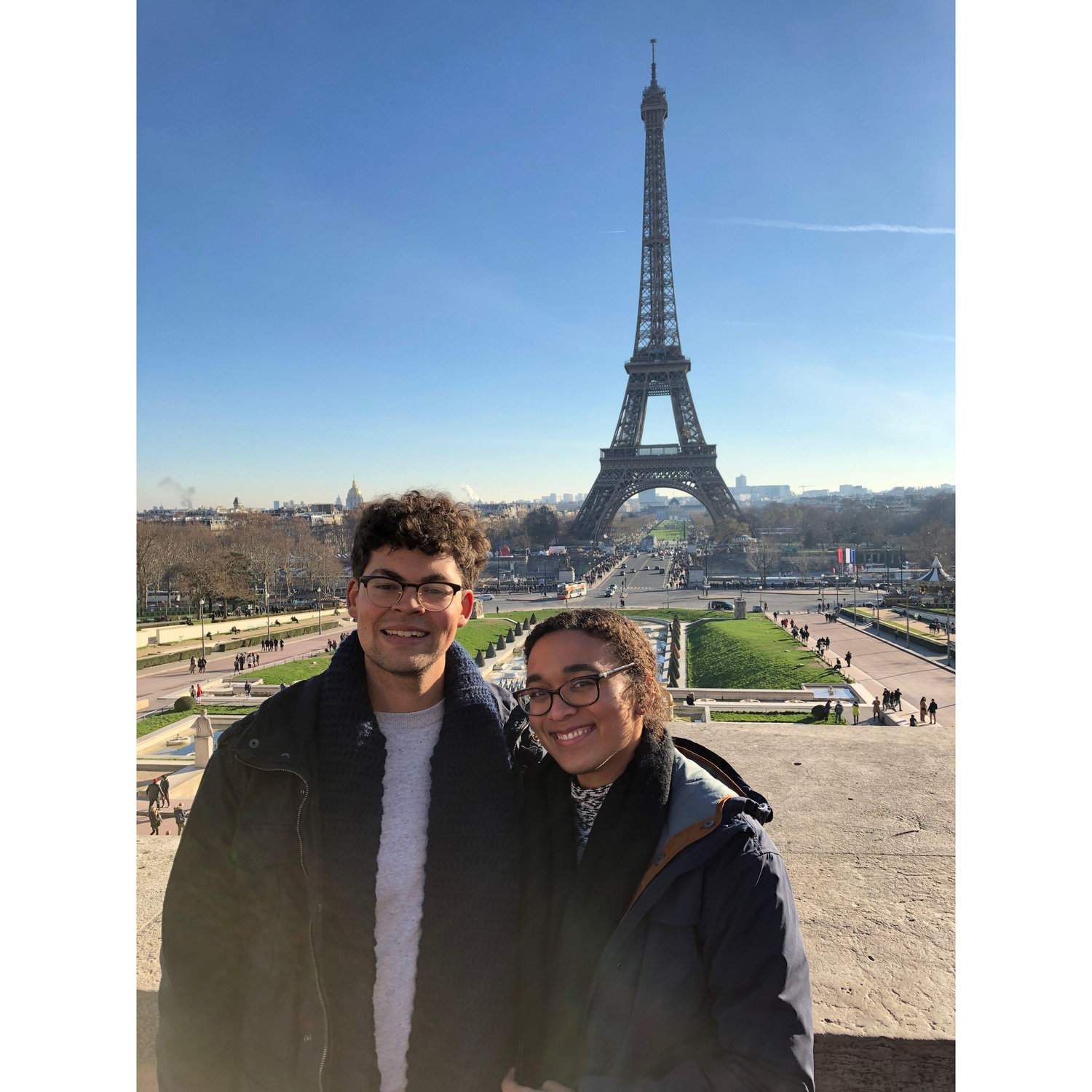2018: Paris! Amor! The food poisoning that wrecked the two of us a few days after this photo was taken! At least we were able to enjoy Christmas in Paris before being taken out of commission...