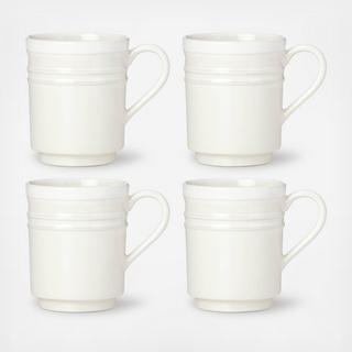 Sculpted Stripe Mug, Set of 4