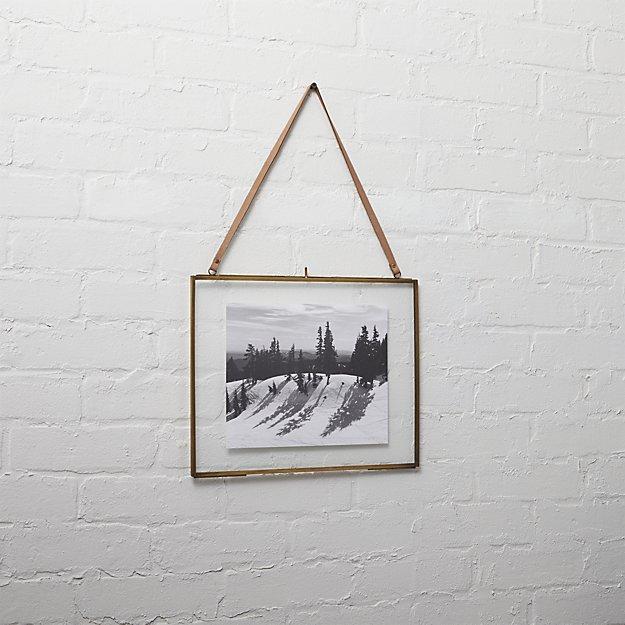 brass floating horizontal 8x10 picture frame