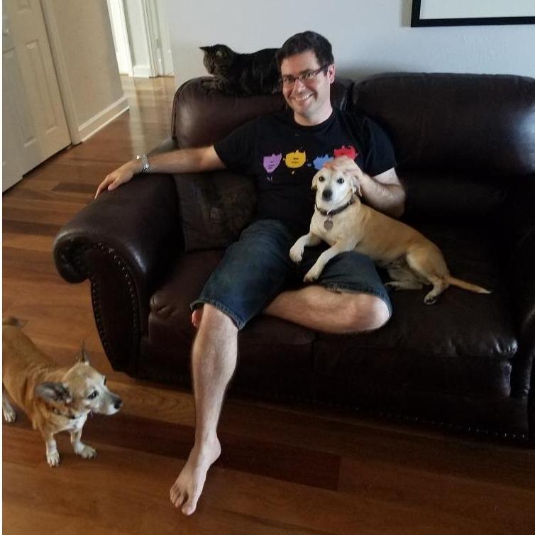 Dogs and cats living in harmony. 

(Not shown: Ninja)
