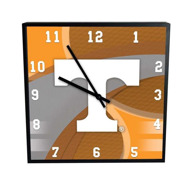 The Memory Company NCAA University of Tennessee, Knoxville Official Carbon Fiber Square Clock, Multicolor, One Size