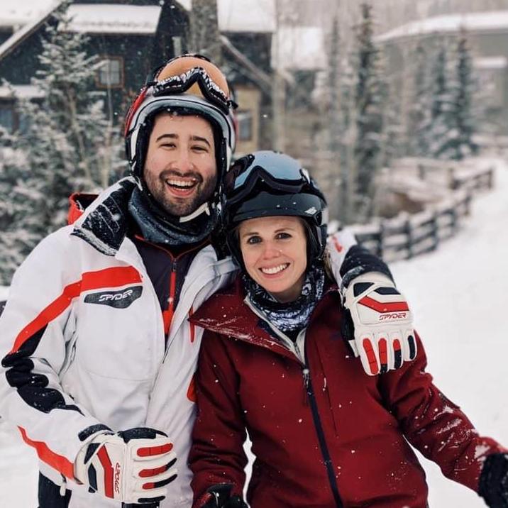 Hannah's first time skiing - with Jono and his family in Colorado!