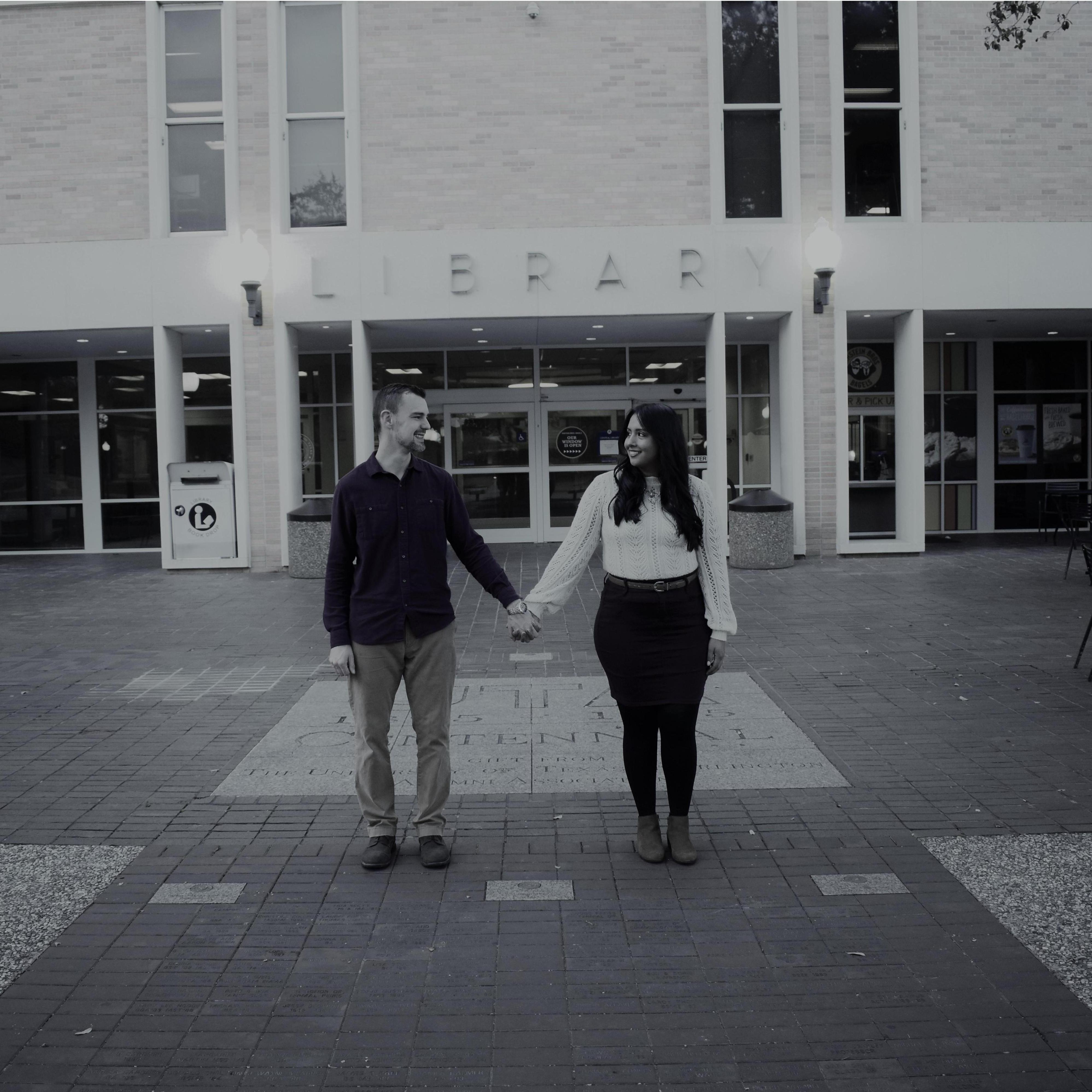 The UTA library is very significant to us. We met here  on the 6th floor.  ♥