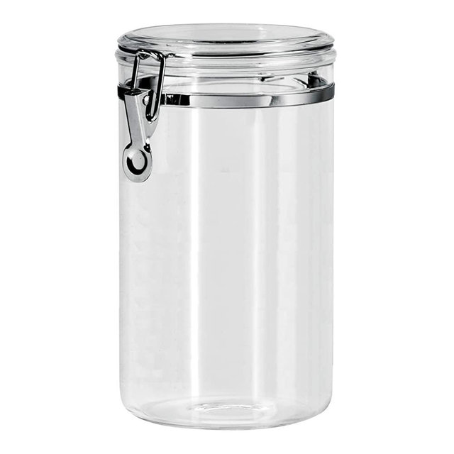 Oggi 72-Ounce Clear Acrylic Canister with Locking Clamp