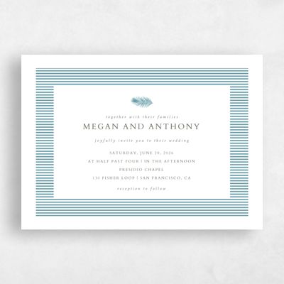 Multi-Colored Wedding Invitation - Maldives Landscape