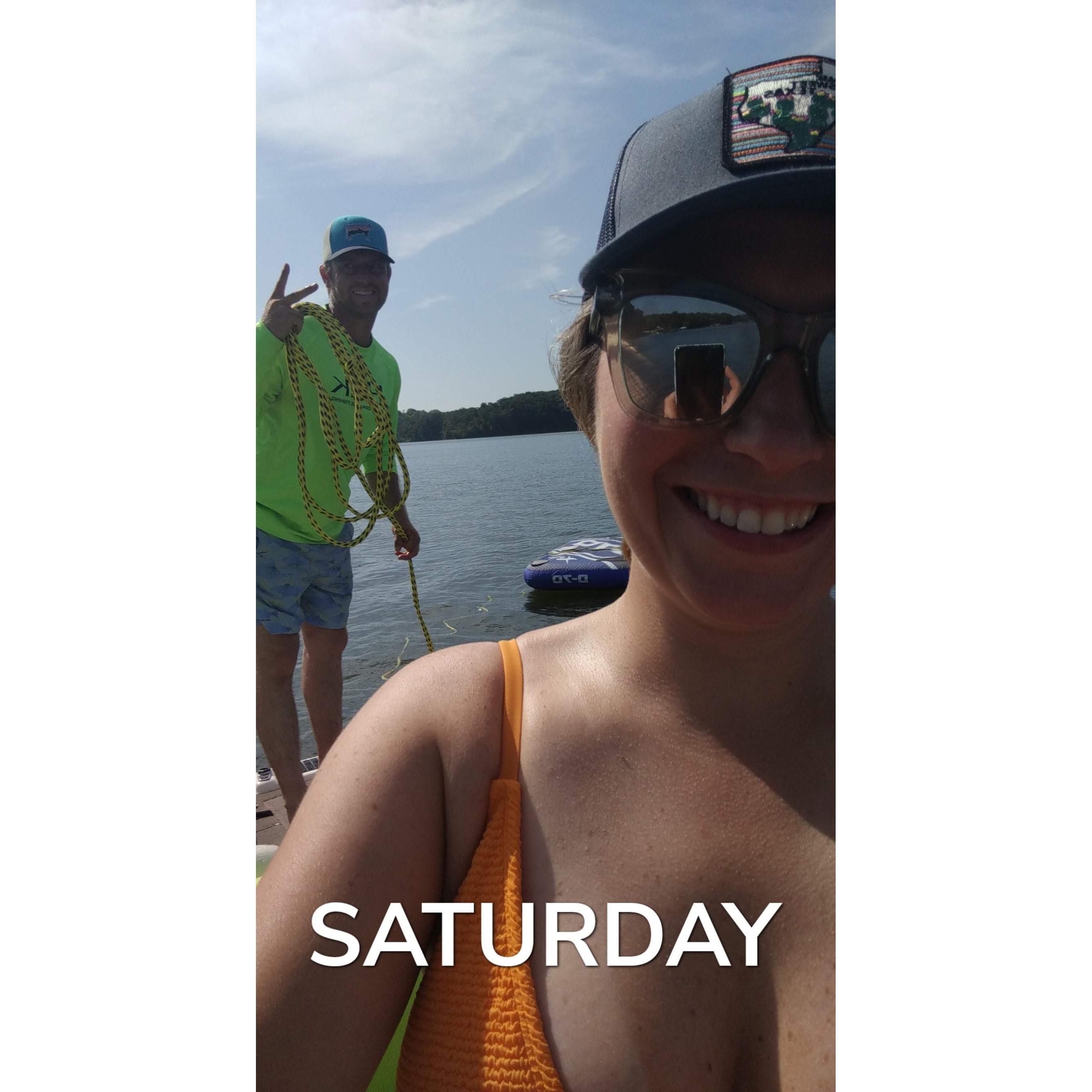 First annual family lake day.