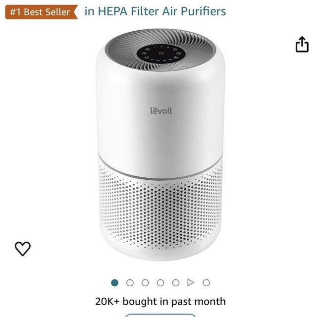 LEVOIT Air Purifier for Home Allergies Pets Hair in Bedroom, Covers Up to 1095 ft² by 45W High Torque Motor, 3-in-1 Filter with HEPA sleep mode, Remove Dust Smoke Pollutants Odor, Core300-P, White