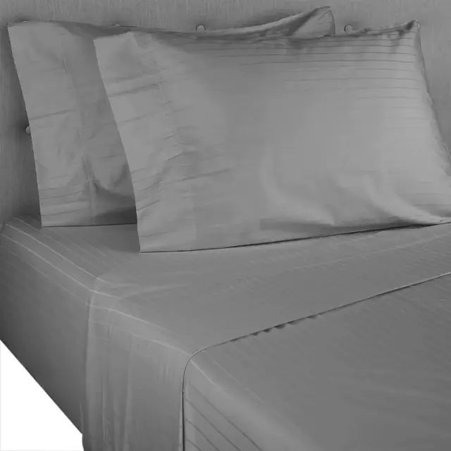 Nestwell™ Pima Cotton 500-Thread-Count King Sheet Set in Sharkskin Stripe