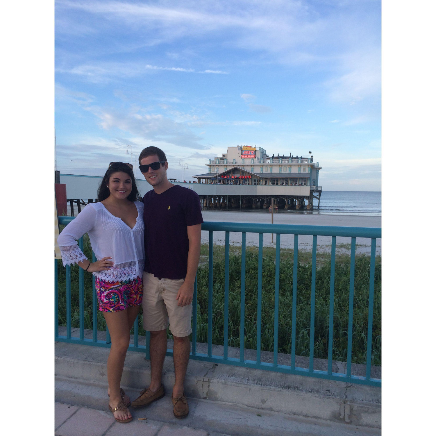 2014. Our first trip to Daytona Beach together. We had approximately $50, stayed in a very scary hotel, and brought all of our own food that we cooked on a George Forman grill hahah!