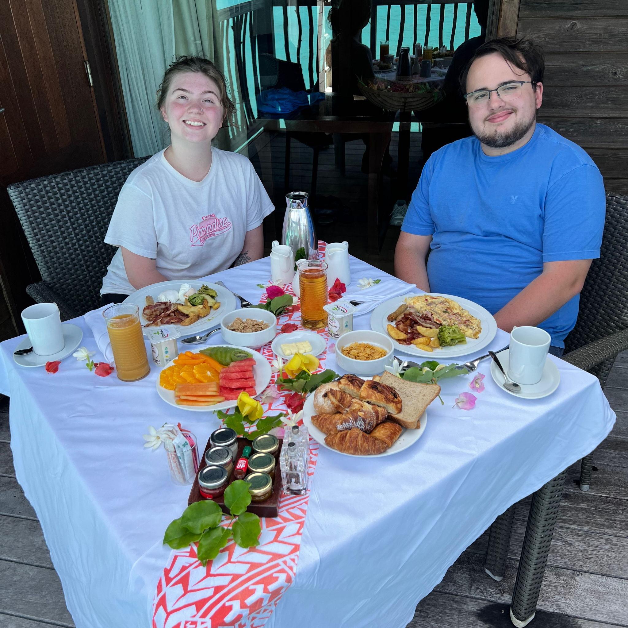 Breakfast in Bora Bora.