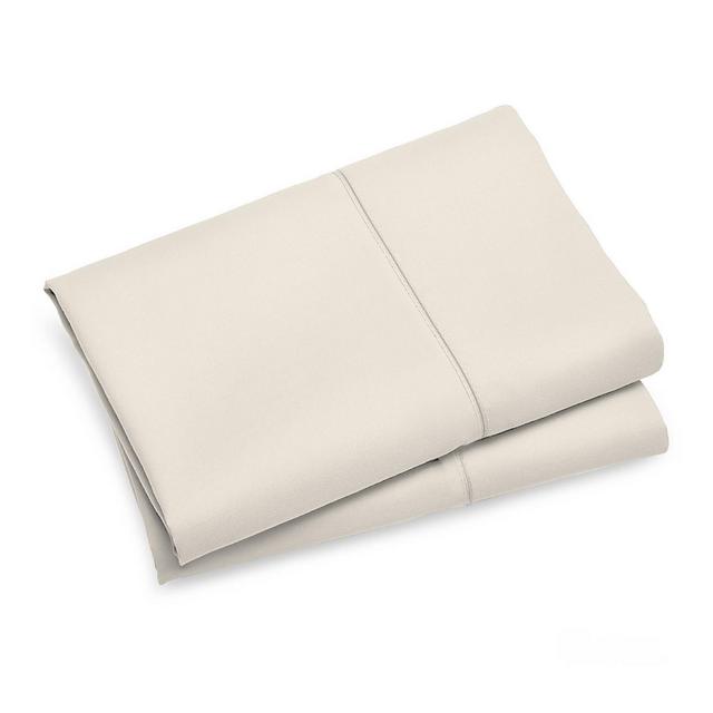 King 300 Thread Count Organic Cotton Brushed Percale Pillowcase Set Ivory - Purity Home