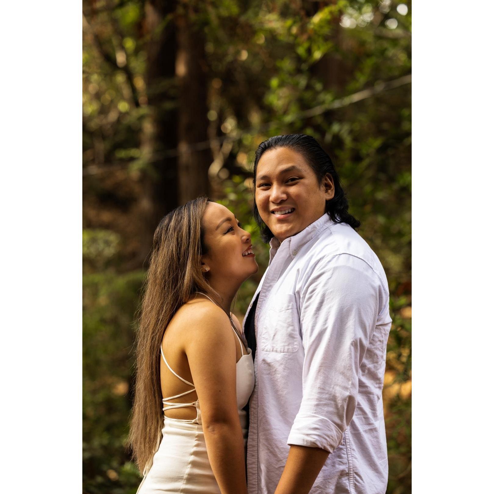 Engagement Photoshoot at Redwood Grove!