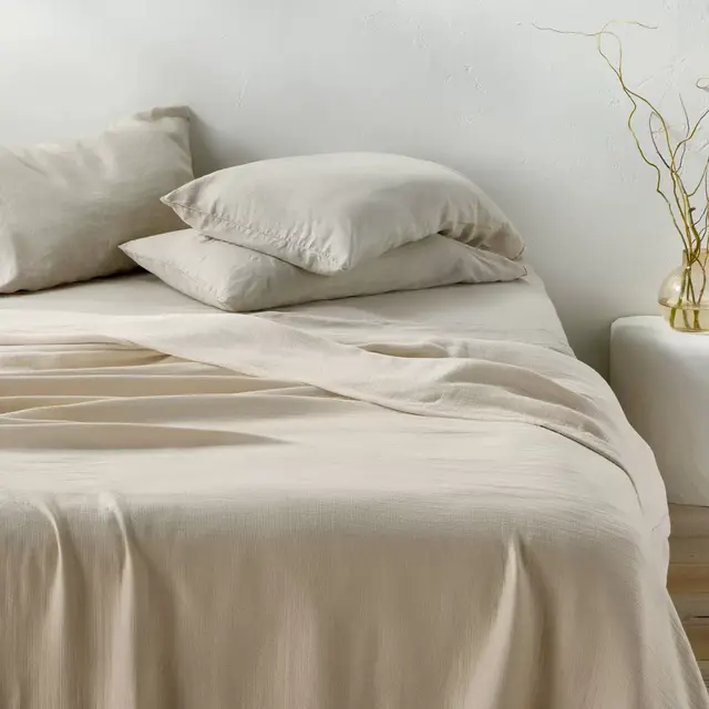 King Rayon from Bamboo Matelasse Blanket Natural - Casaluna™