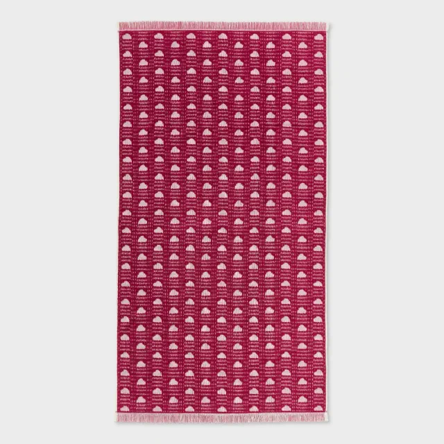 40"x72" Ikat Terry Oversized Beach Towel with Fringes Pink - Threshold™
