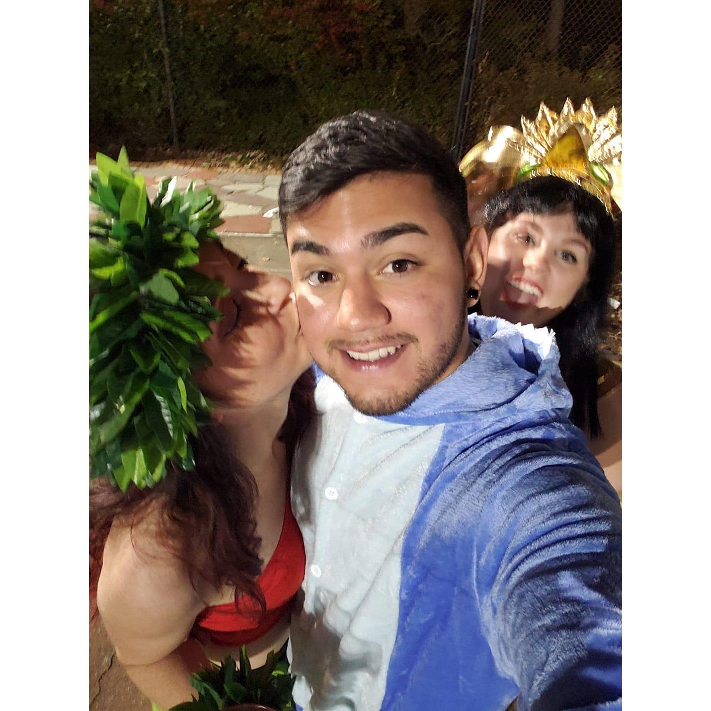 Our first Halloween together. (Lilo and Stitch)