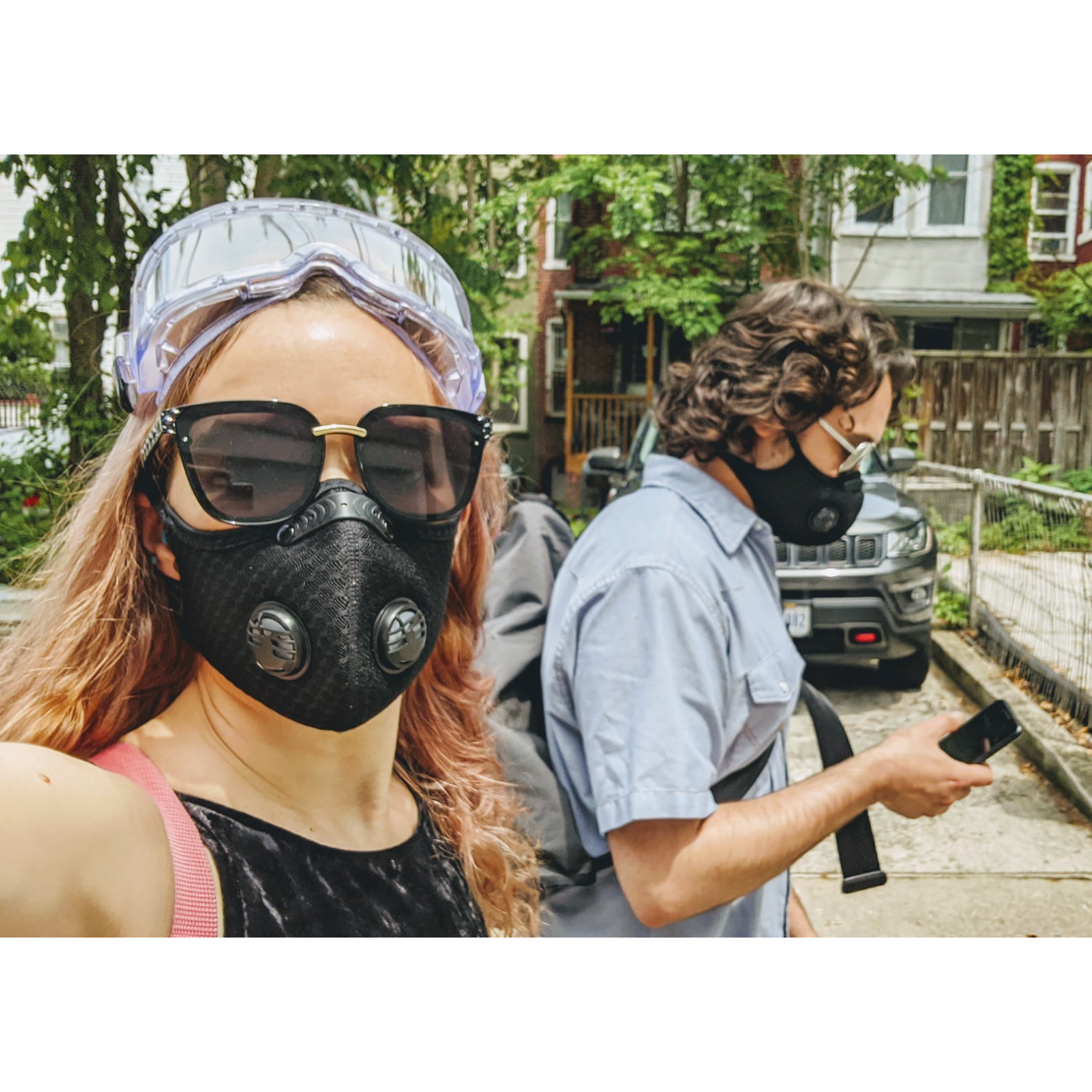 DC summer 2020: masks, goggles and protesting violence by police, and honoring George Floyd