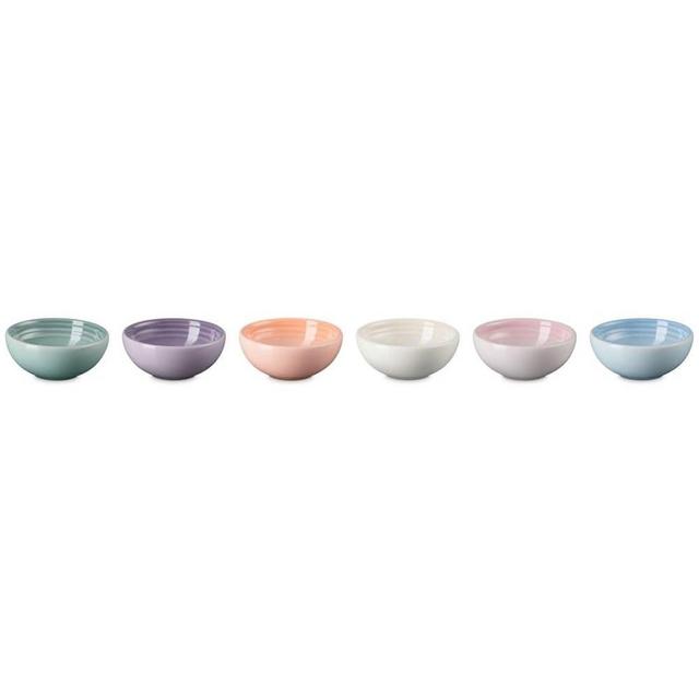 Le Creuset Stoneware Set Of 6 Vancouver Pinch Bowls, Pastel Multi Color