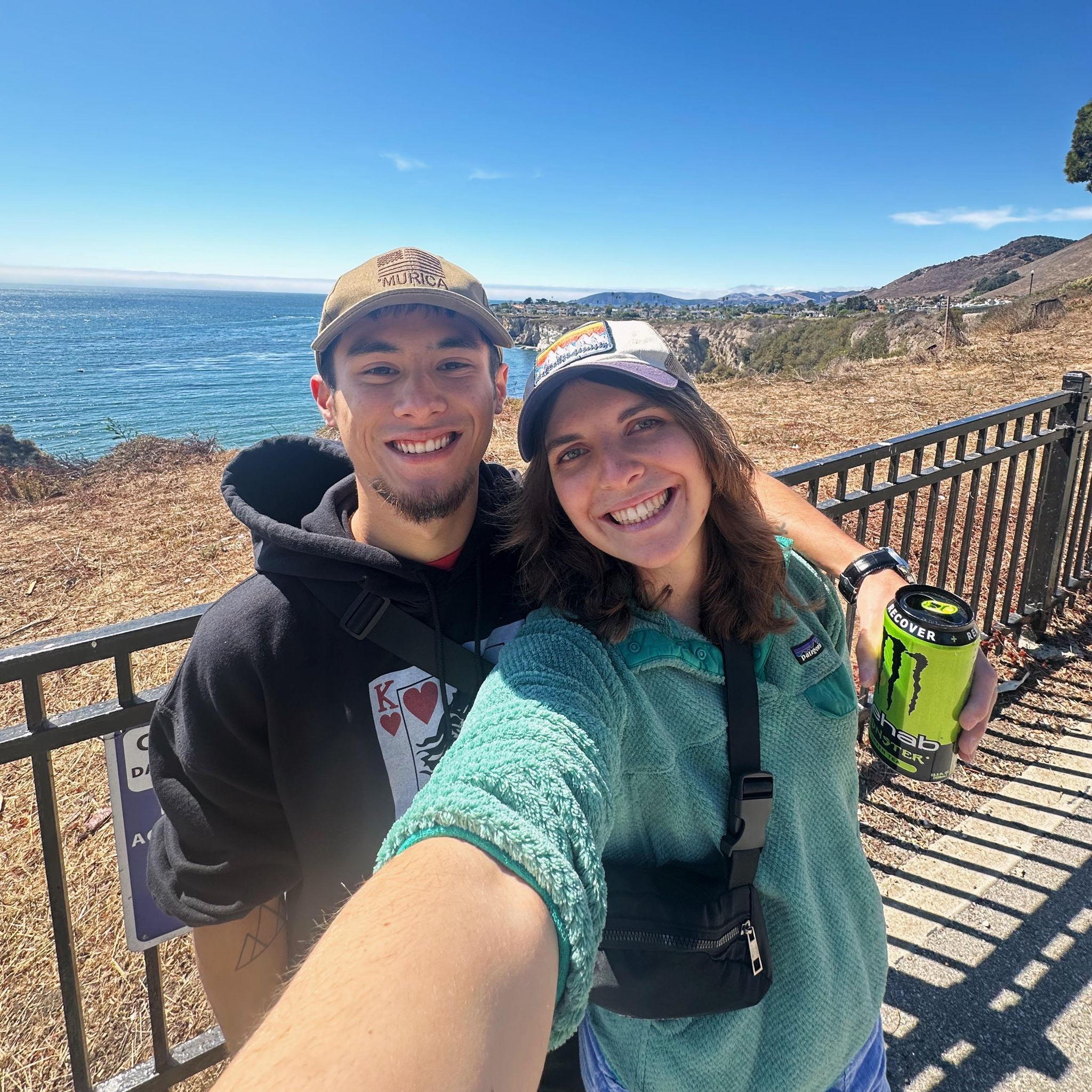 Max visiting Bree in SLO to celebrate one year of officially dating!