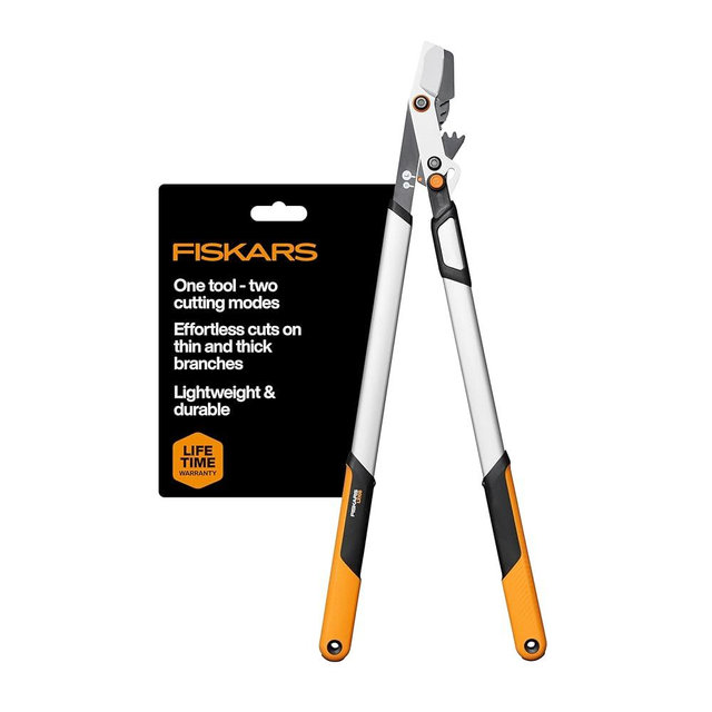 Fiskars DualAction Lopper, 2-in-1 Lopper with Dual Cutting Modes, S Mode for Precise Snips for Stems, L Mode for Power Through Branches, Low Friction Steel Blade, 2" Cutting Capacity