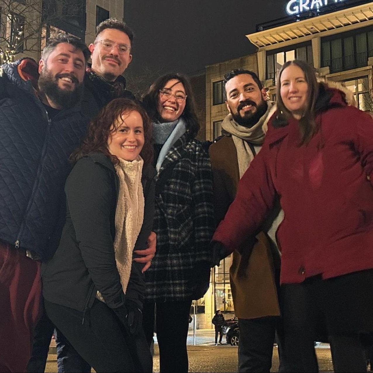 Gabe surprised Julia with friends in Holland after our engagement in Belgium