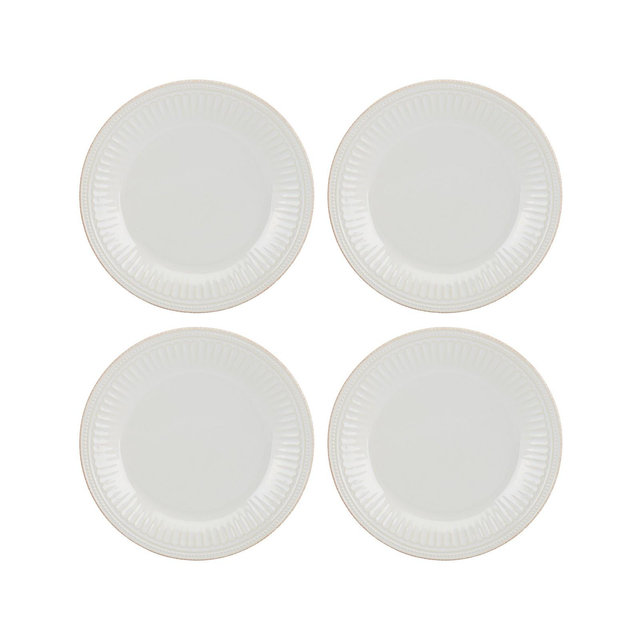 Lenox French Perle Groove Dinner Plates, Set Of 4