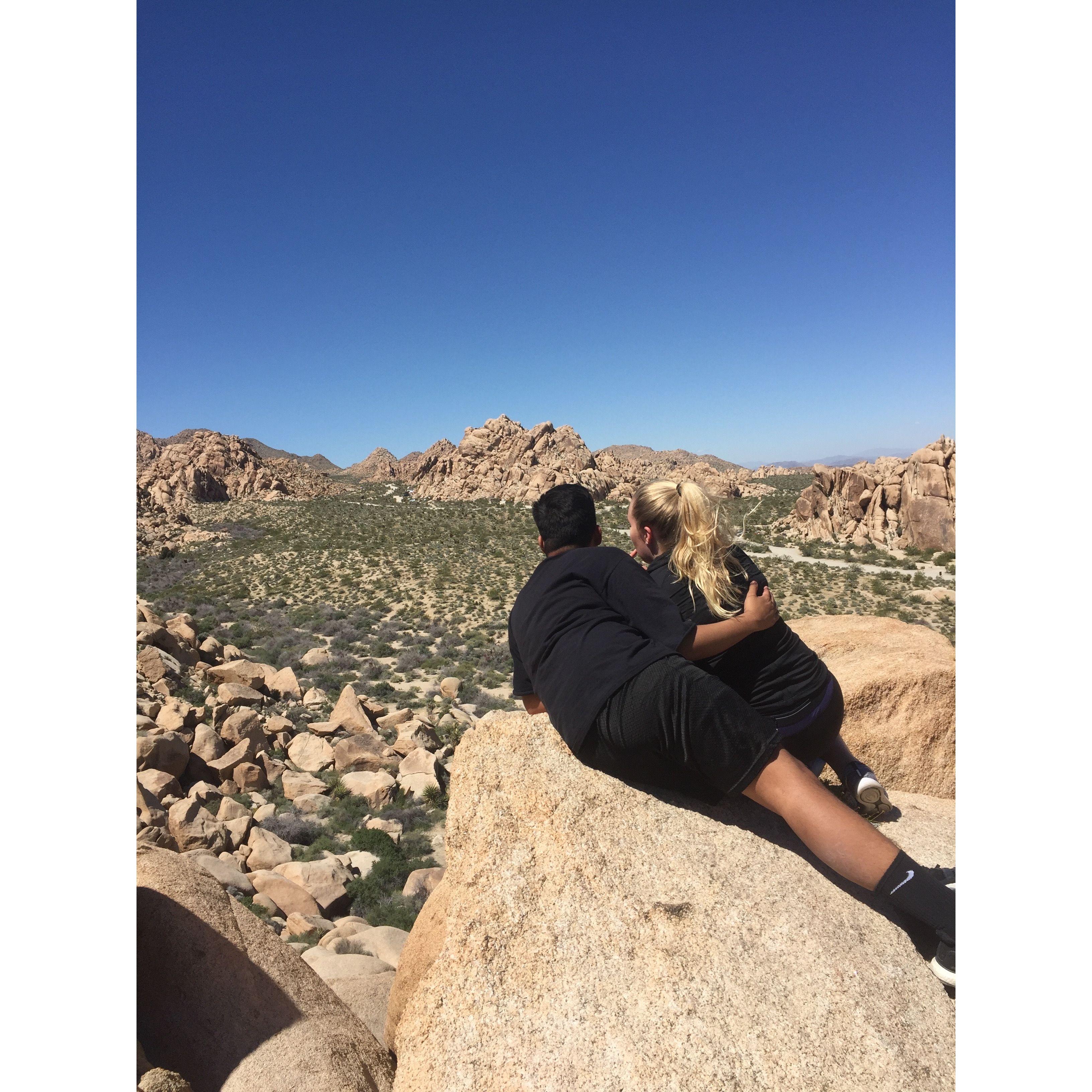 Camping in Joshua Tree.