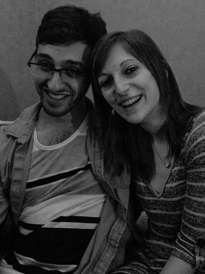 Bonus: First photo together circa 2014 - just two pals at the same college party who had no idea what was in store