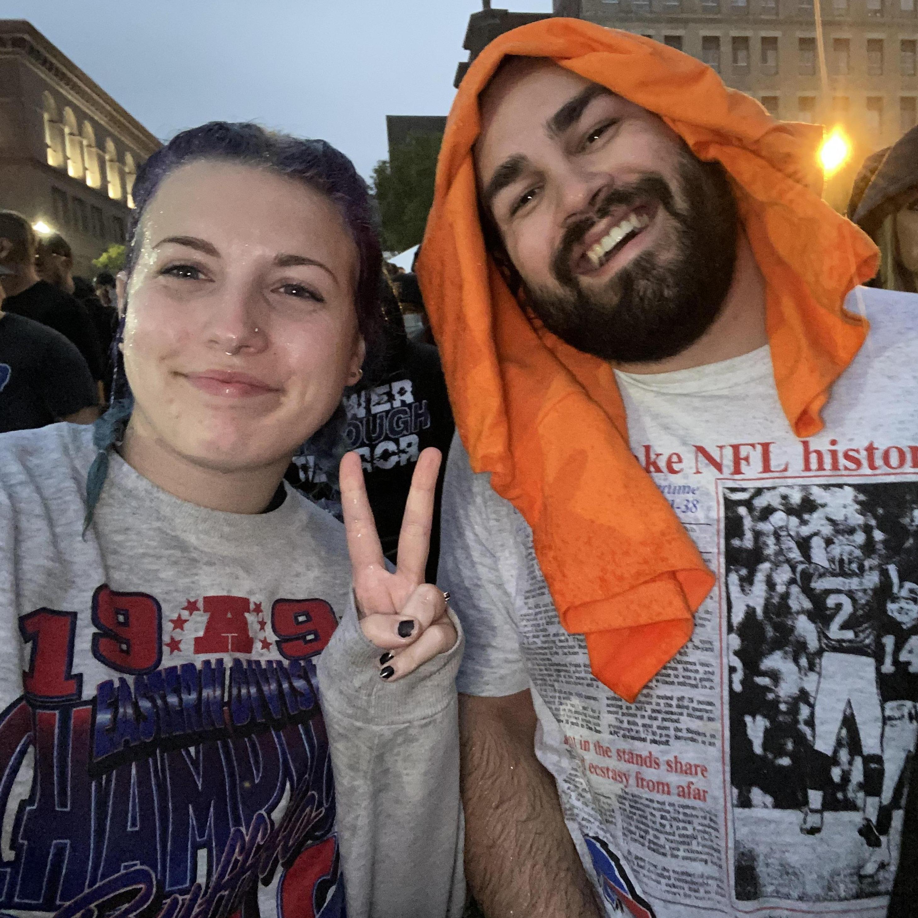 Getting drenched at a concert in Boston