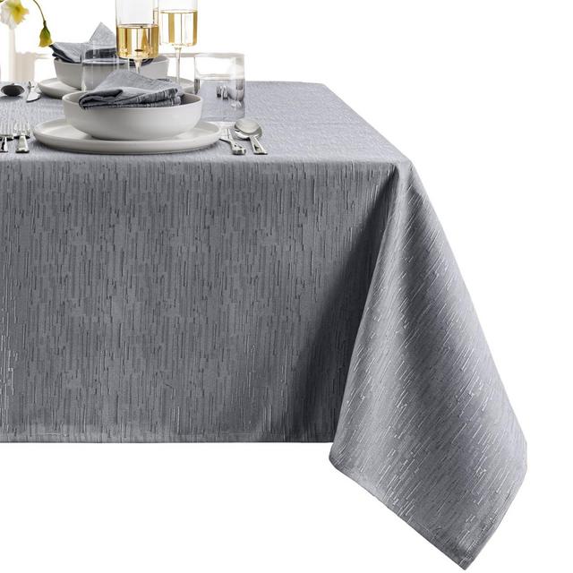 Elrene Home Fashions Continental Solid Texture Water and Stain Resistant Tablecloth, 60" x 144"