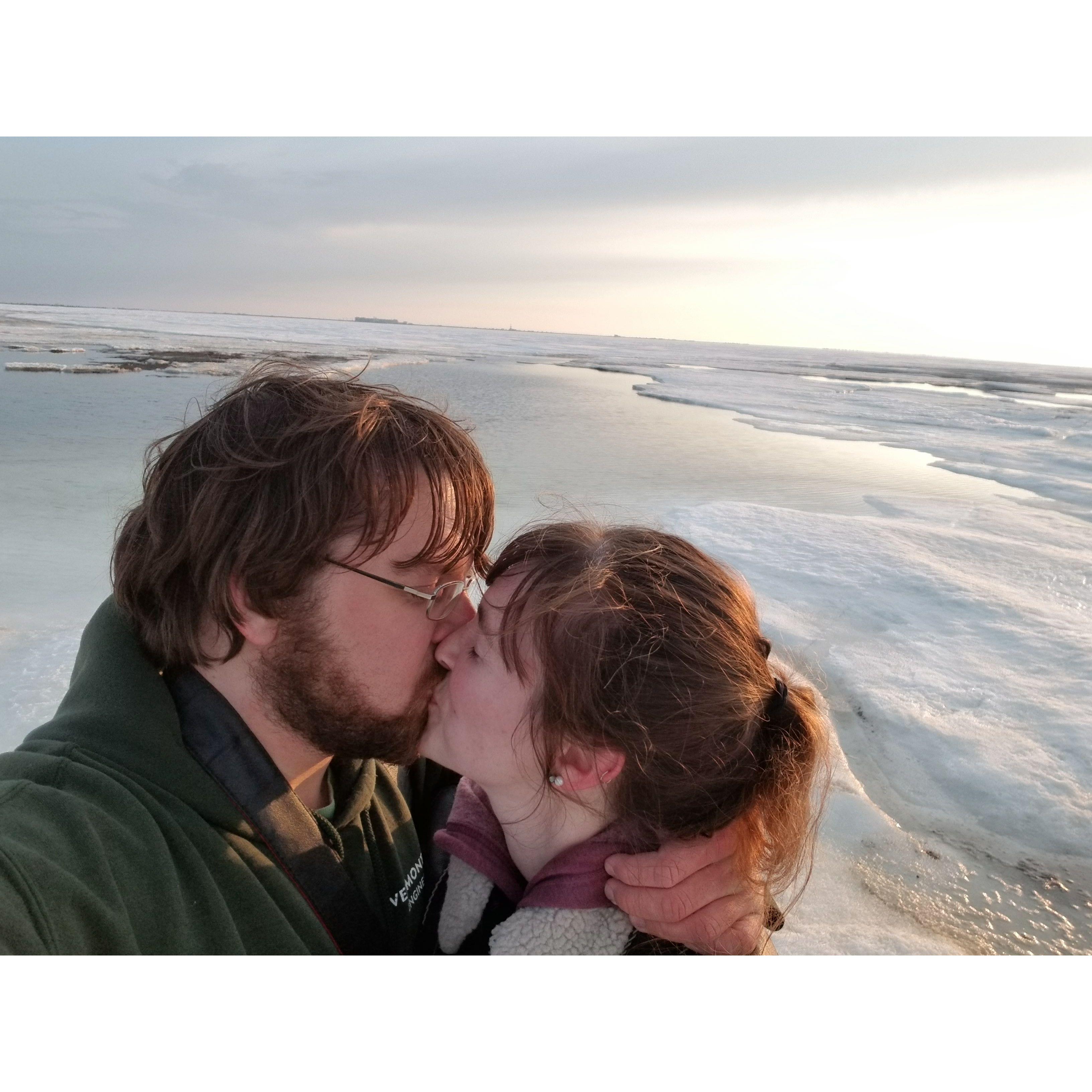 Midnight at the Arctic Ocean, Alaska, June 2022
