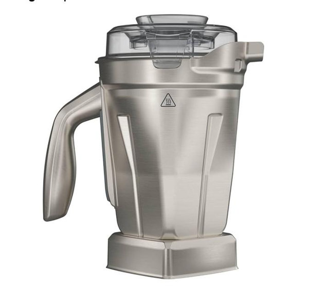 Vitamix 48-Ounce Stainless-Steel Blender Container with SELF-DETECT, Dishwasher-Safe, BPA-Free Clear Lid, Laser-Cut Stainless-Steel Blades, Compatible with All Full-Size Vitamix Blenders
