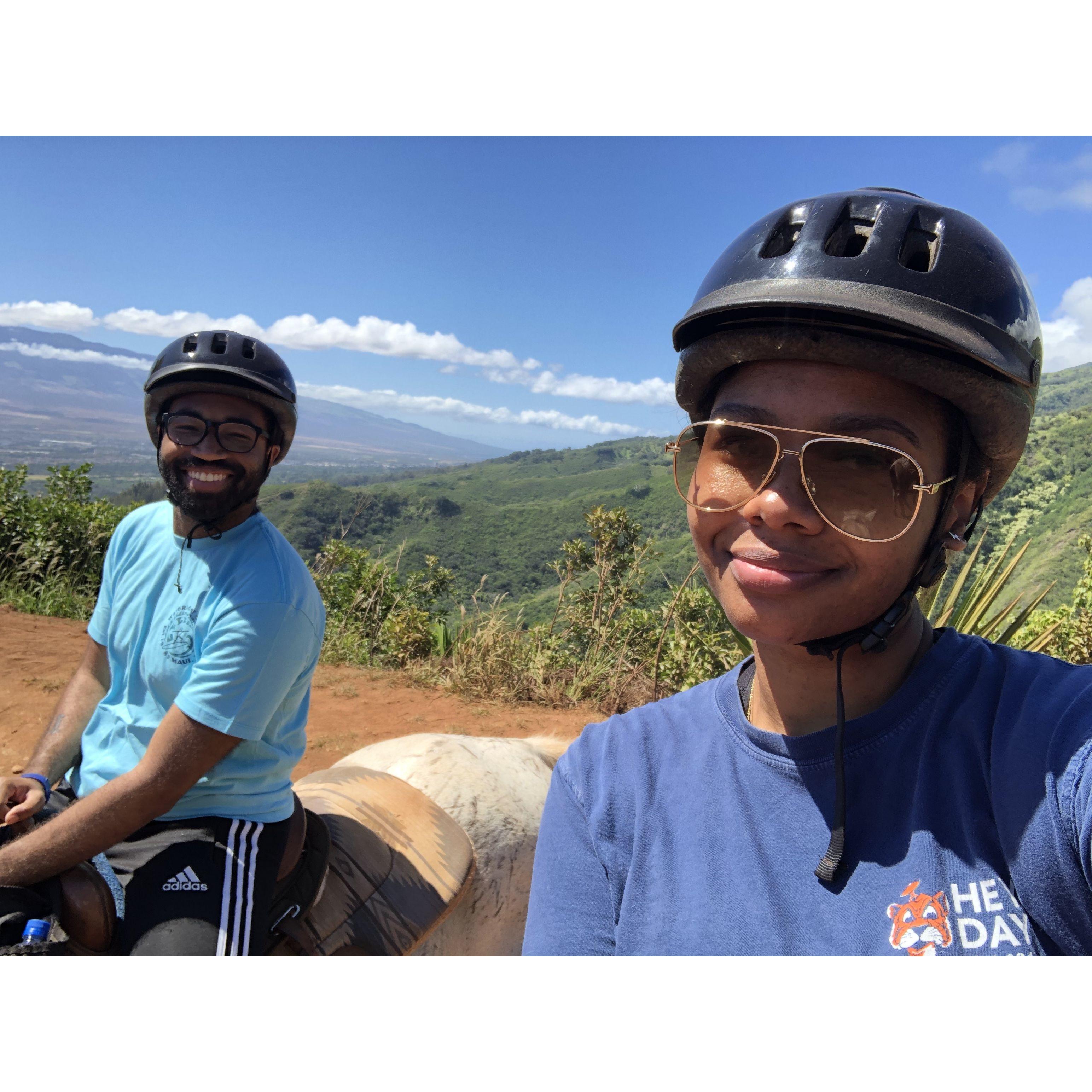 Horseback riding in Maui for Ciera's Birthday