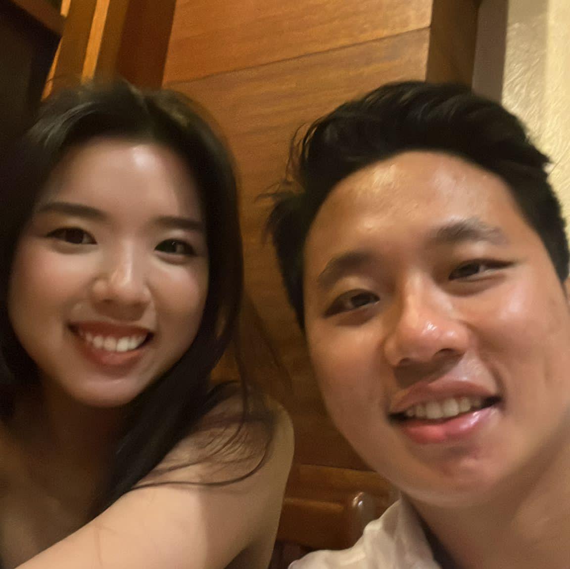 and this is our very first selfie as a couple!