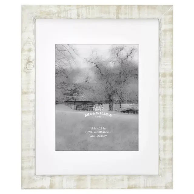 Bee & Willow™ Home 11-Inch x 14-Inch Matted Wood Picture Frame in White