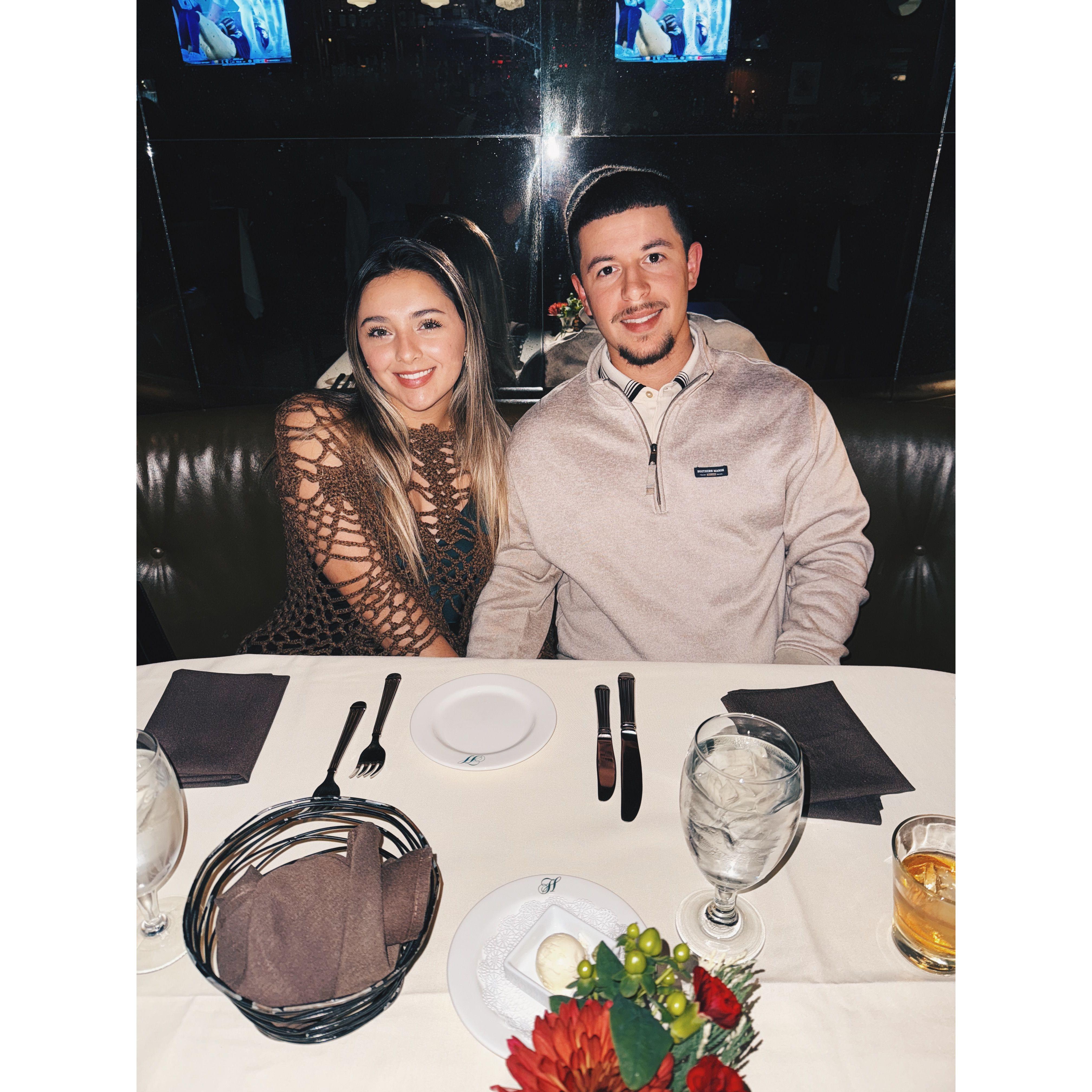 This was a date night at Halls Chophouse! One of Gabe's favorite restaurants