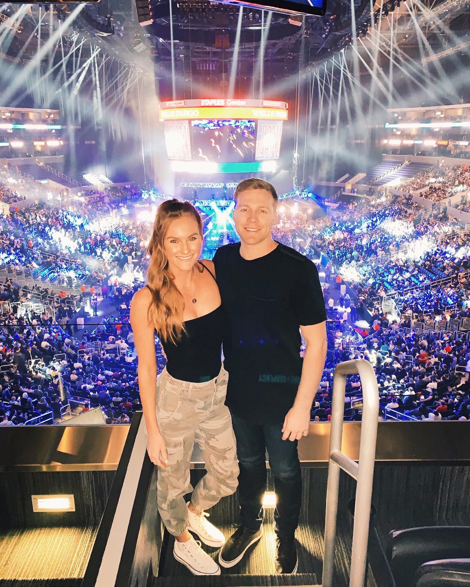 • Fight night at Staples Center with Casey and Clayton •